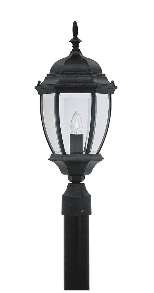 Tiverton One Light Post Lantern in Black