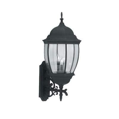 Tiverton Three Light Wall Lantern in Black