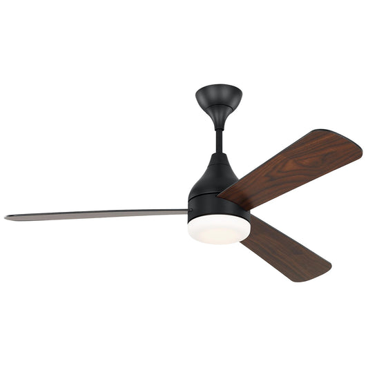 Streaming 52" Ceiling Fan in Midnight Black