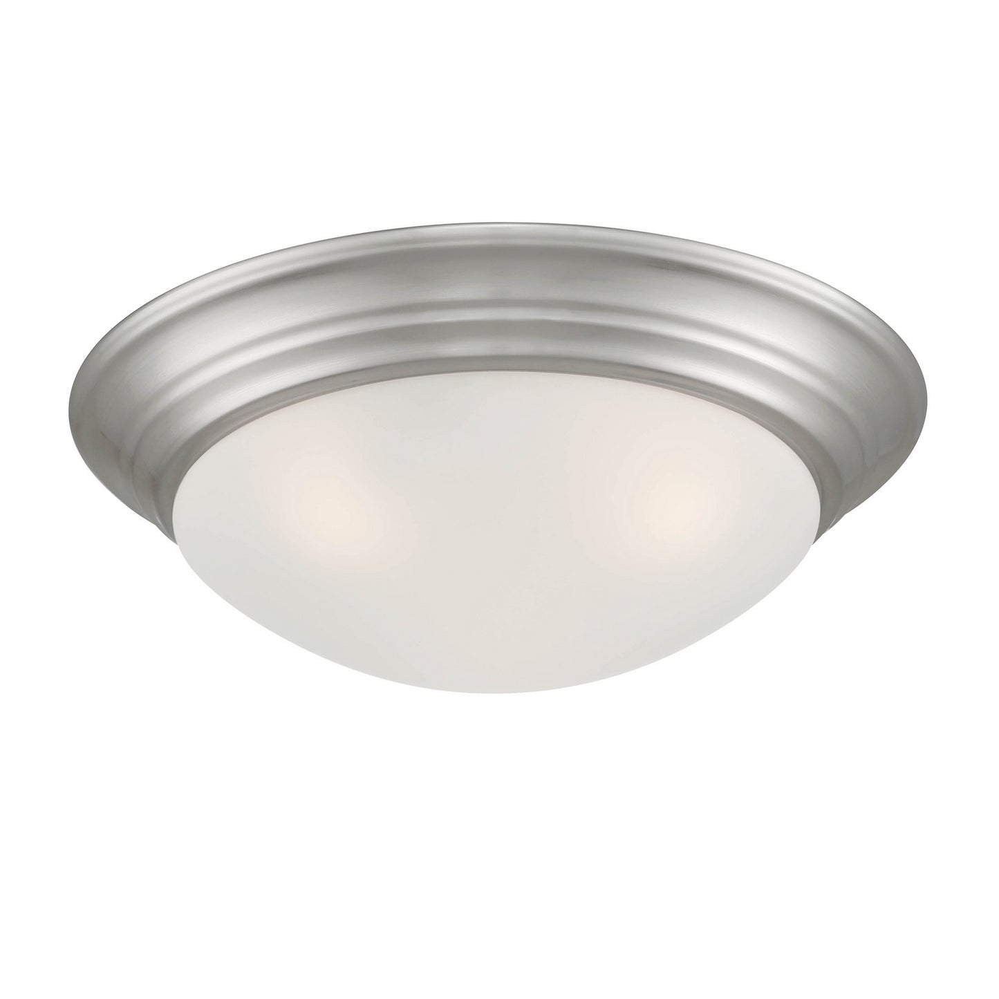 Tap Three Light Flush Mount in Brushed Nickel