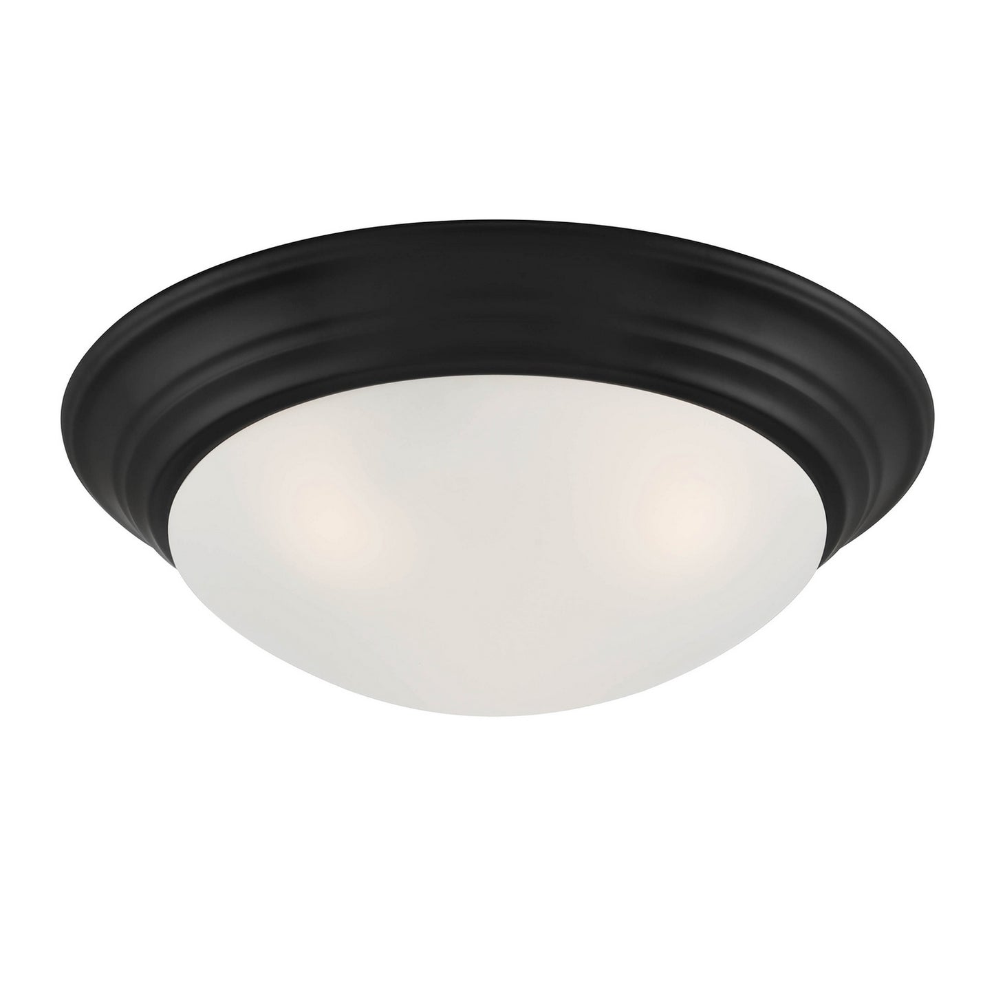 Tap Three Light Flush Mount in Matte Black