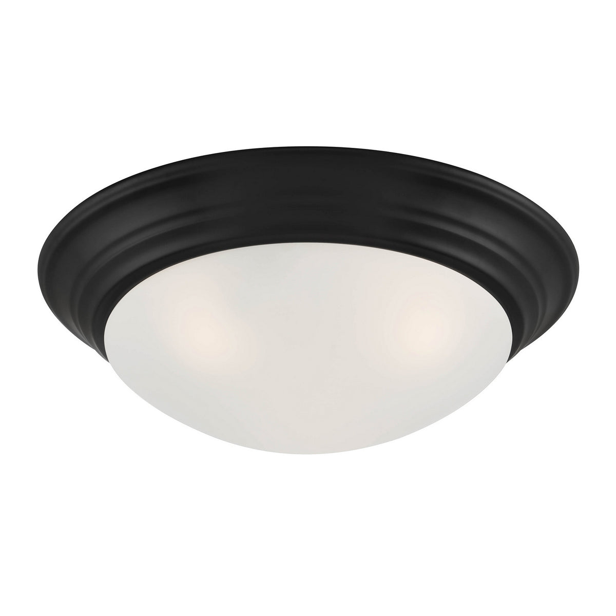 Tap Two Light Flush Mount in Matte Black