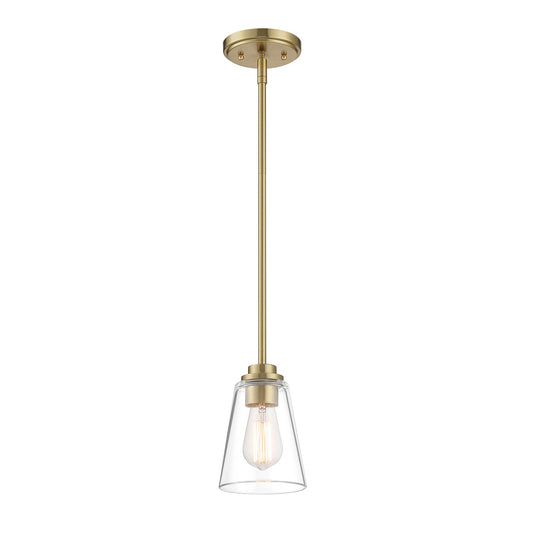 Westin One Light Pendant in Brushed Gold
