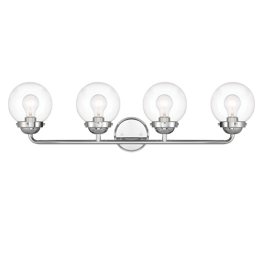 Knoll Four Light Vanity in Chrome