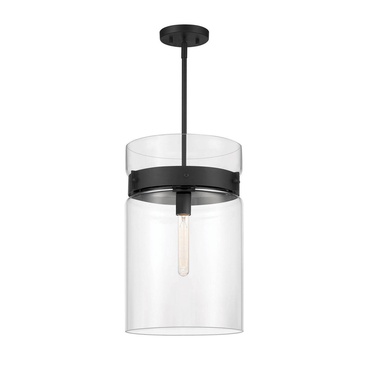 Midnight LA One Light Pendant in Matte Black