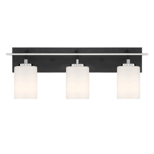 Prince St Three Light Vanity in Matte Black