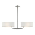 Midtown Two Light Island Pendant in Polished Nickel