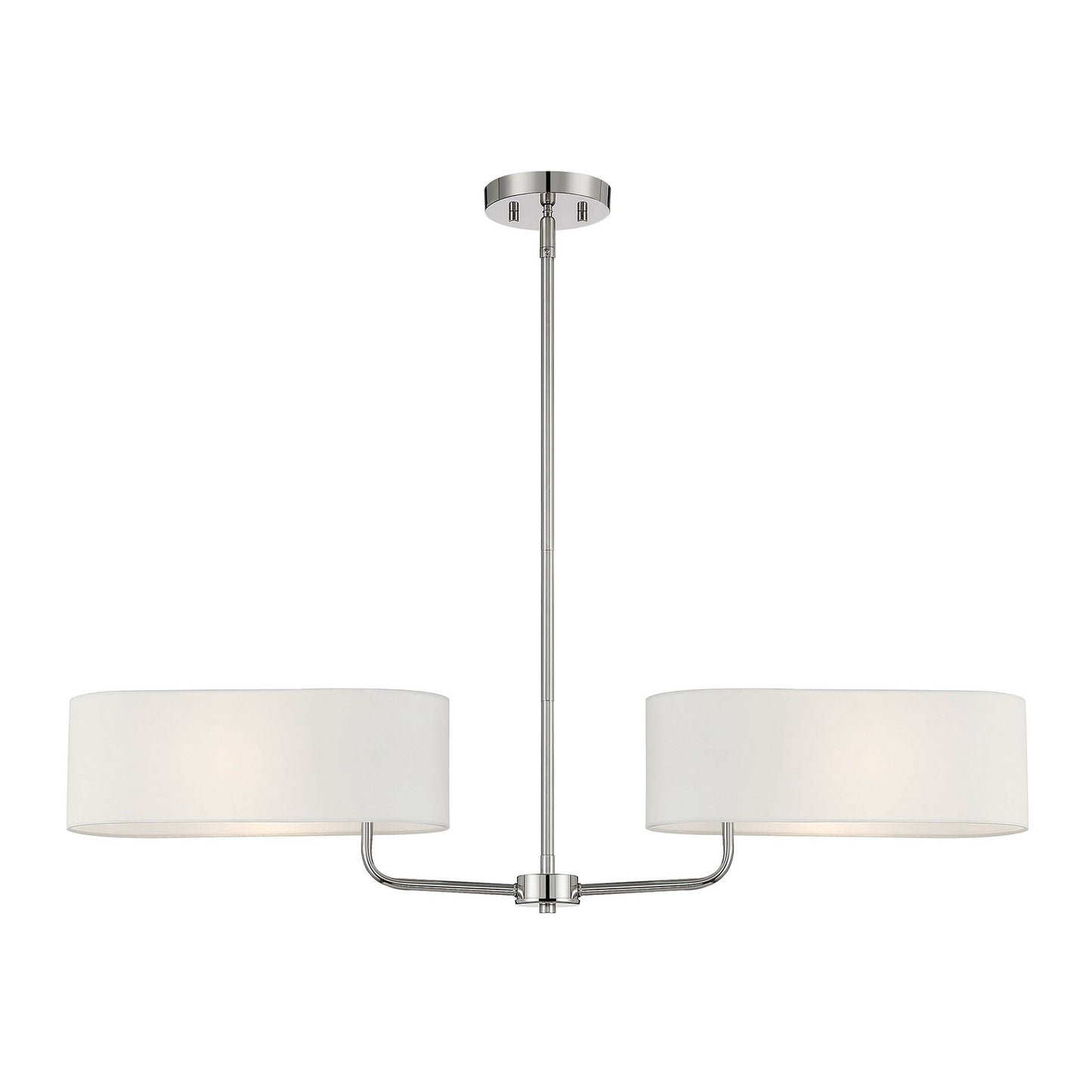 Midtown Two Light Island Pendant in Polished Nickel