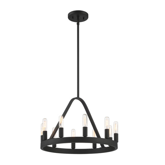 Carousel Ten Light Chandelier in Black