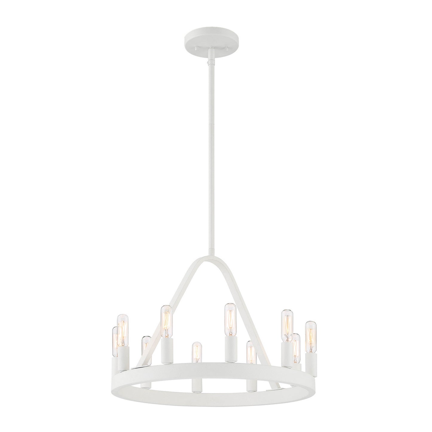 Carousel Ten Light Chandelier in Matte White