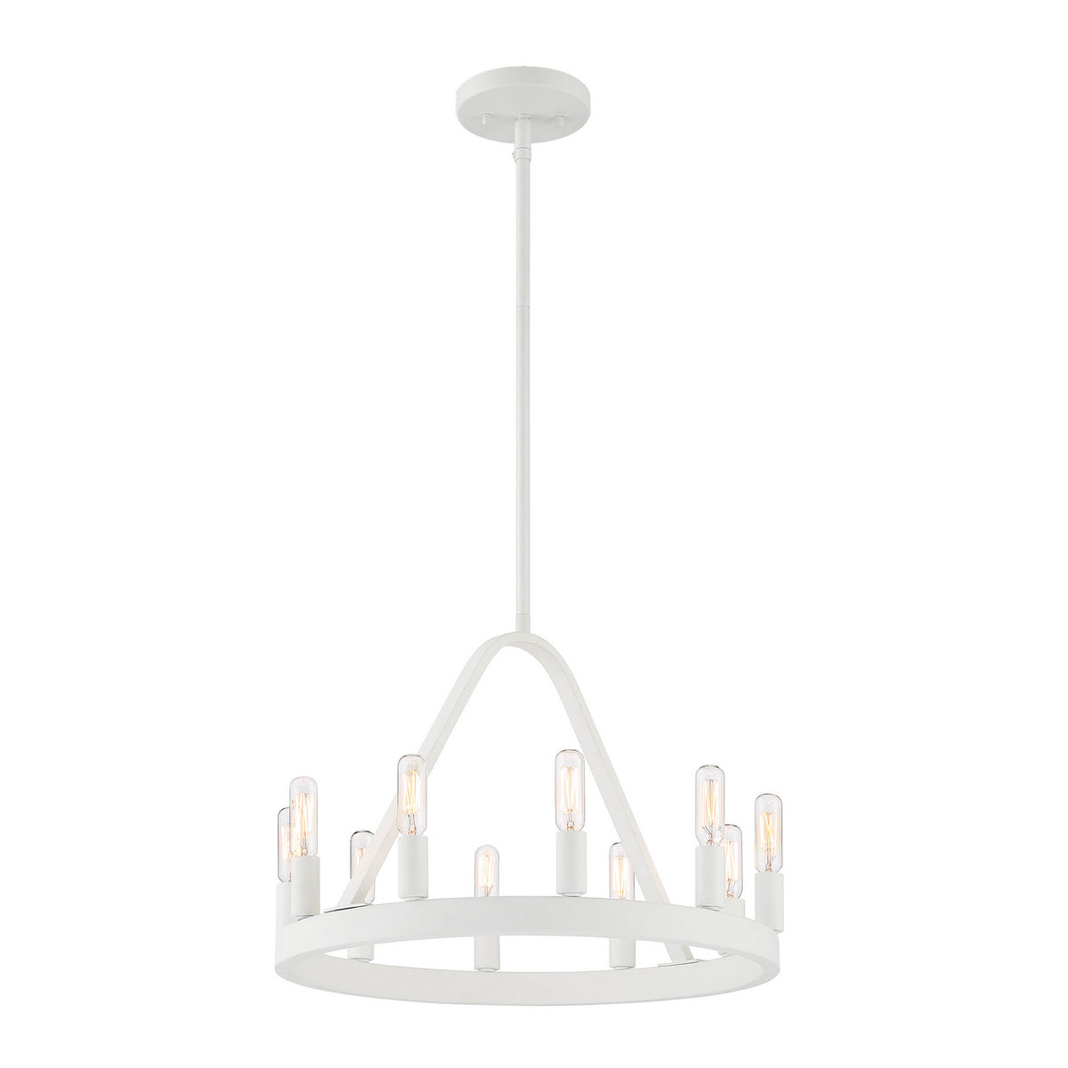 Carousel Ten Light Chandelier in Matte White