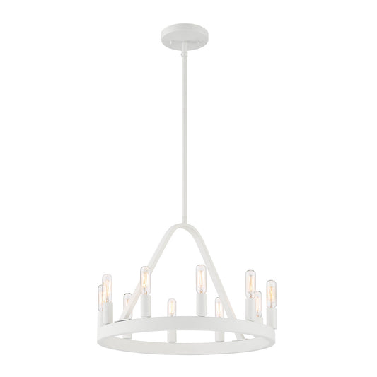 Carousel Ten Light Chandelier in Matte White