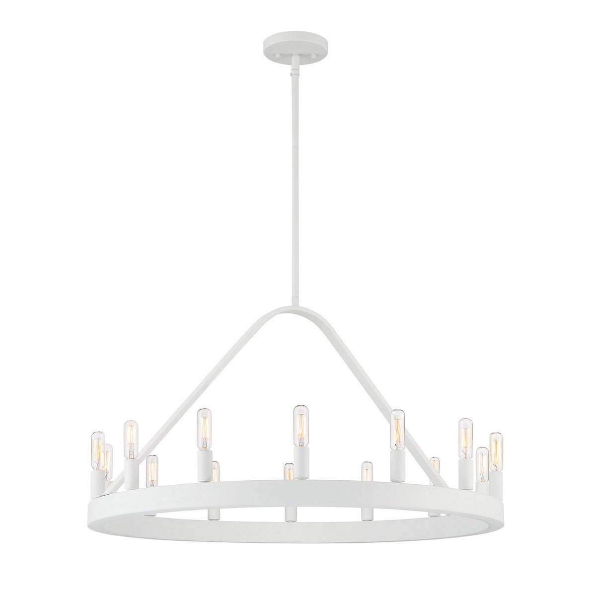 Carousel 14 Light Chandelier in Matte White