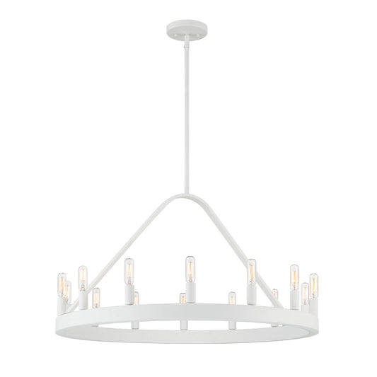 Carousel 14 Light Chandelier in Matte White