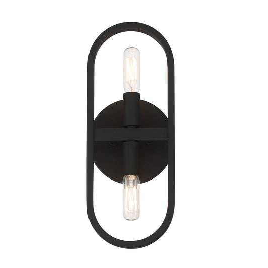 Carousel Two Light Wall Sconce in Black
