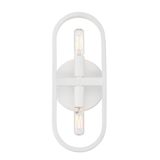 Carousel Two Light Wall Sconce in Matte White