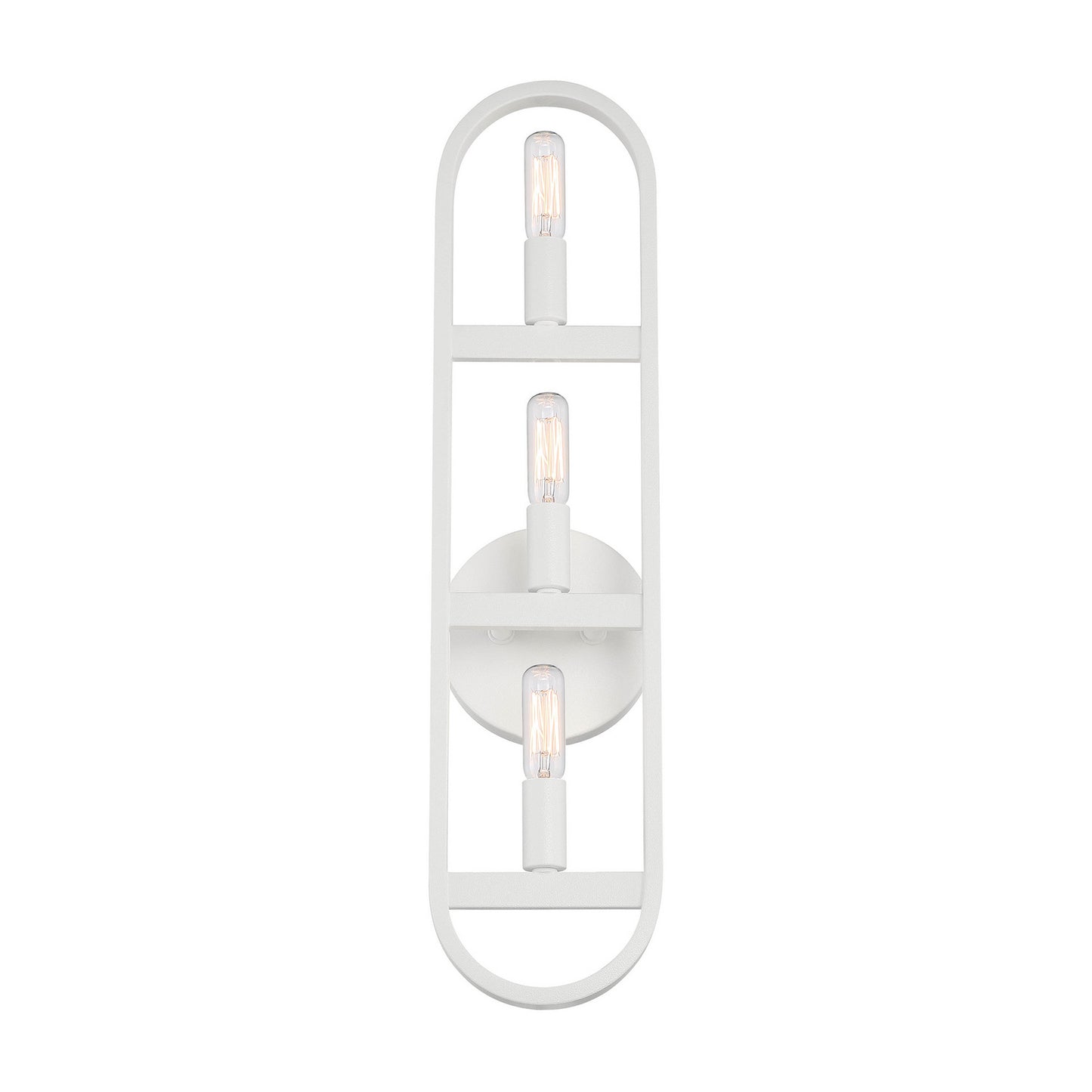 Carousel Three Light Wall Sconce in Matte White