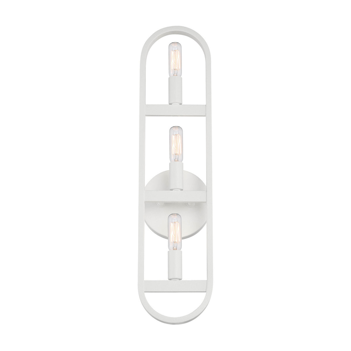 Carousel Three Light Wall Sconce in Matte White