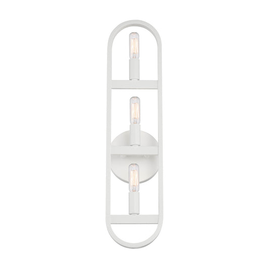 Carousel Three Light Wall Sconce in Matte White