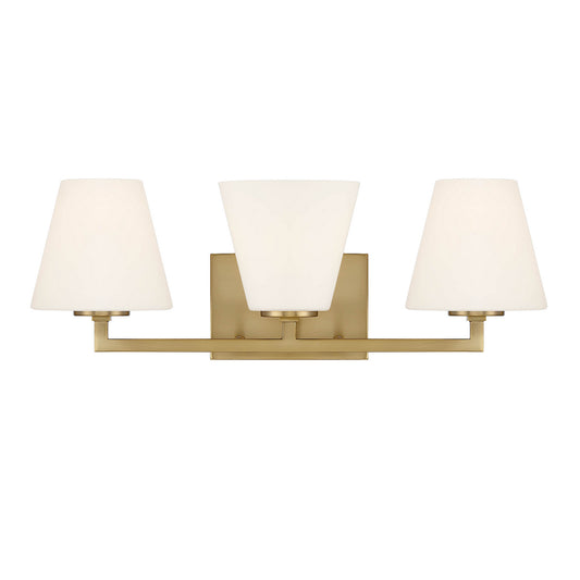 Palmyra Three Light Vanity in Brushed Gold