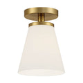 Palmyra One Light Semi Flush Mount in Brushed Gold