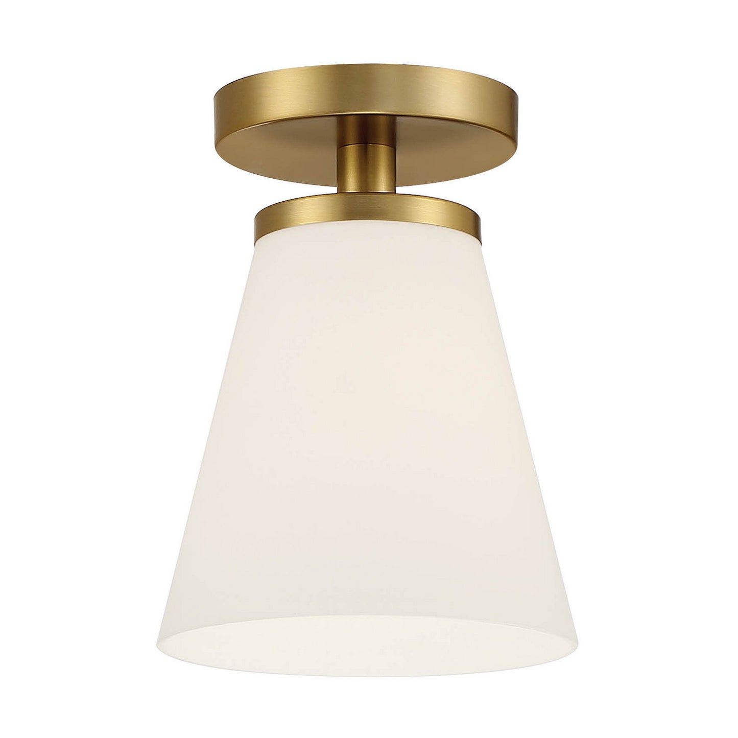 Palmyra One Light Semi Flush Mount in Brushed Gold