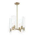 Bergen Beach Four Light Chandelier in Brushed Gold