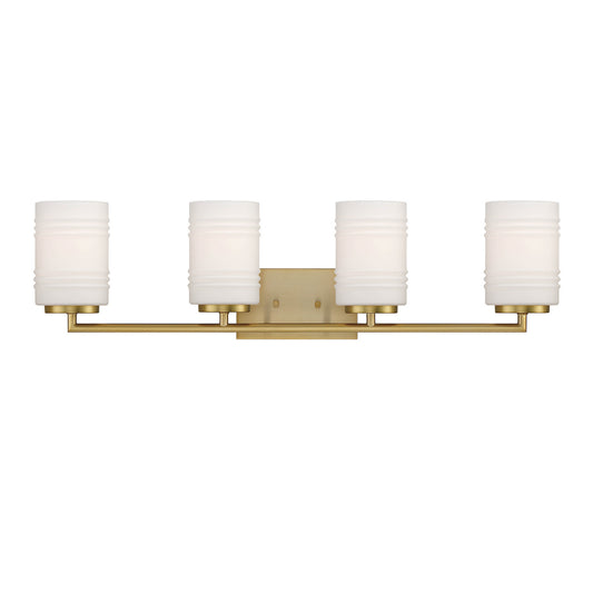 Leavenworth Four Light Vanity in Brushed Gold