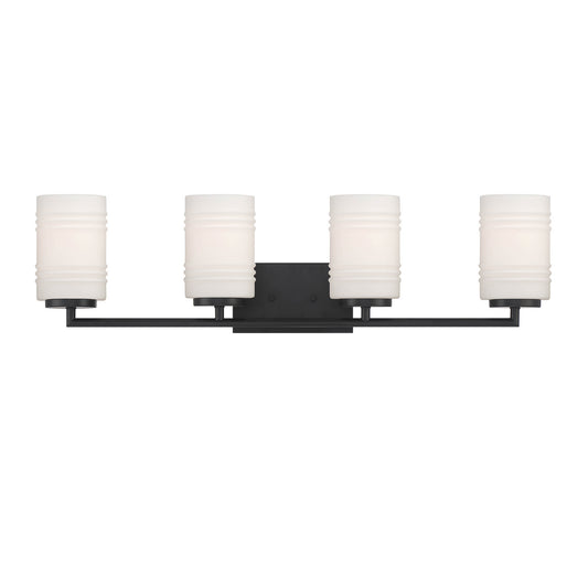 Leavenworth Four Light Vanity in Matte Black
