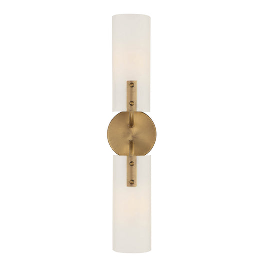 Manhasset Two Light Wall Sconce in Old Satin Brass
