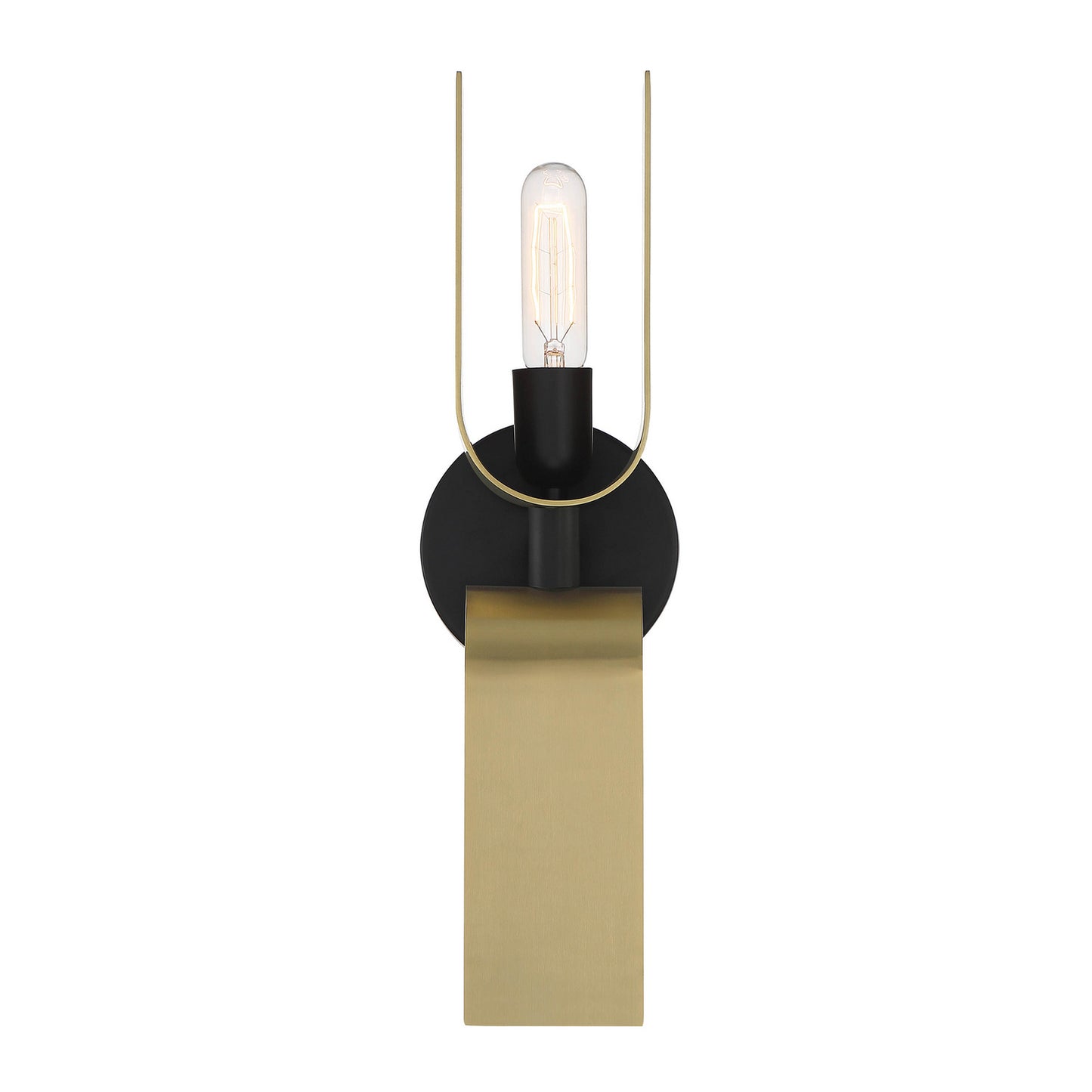 U Turn Two Light Wall Sconce in Matte Black