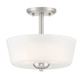 Malone Two Light Semi-Flush Mount in Brushed Nickel