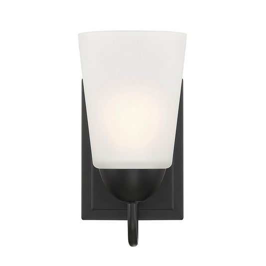 Malone One Light Wall Sconce in Matte Black