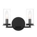 Hudson Heights Two Light Vanity in Matte Black