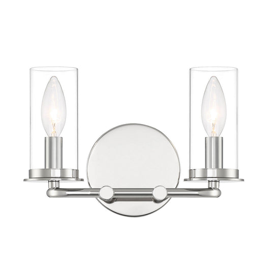 Hudson Heights Two Light Vanity in Polished Nickel