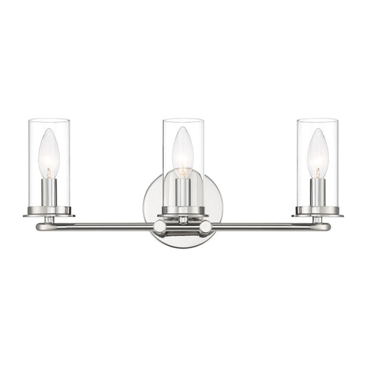 Hudson Heights Three Light Vanity in Polished Nickel