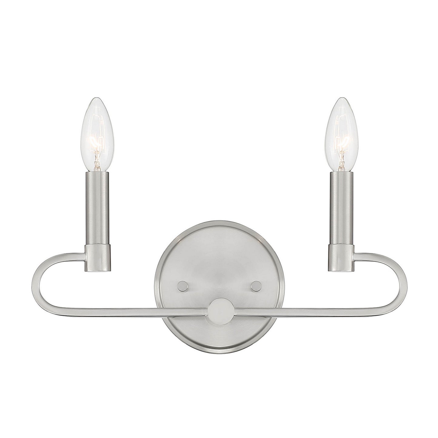 Summit Two Light Vanity in Brushed Nickel