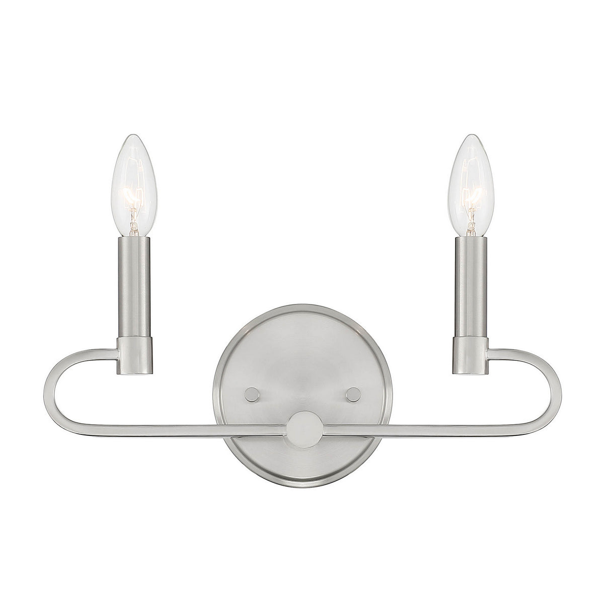 Summit Two Light Vanity in Brushed Nickel