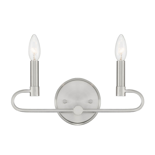 Summit Two Light Vanity in Brushed Nickel