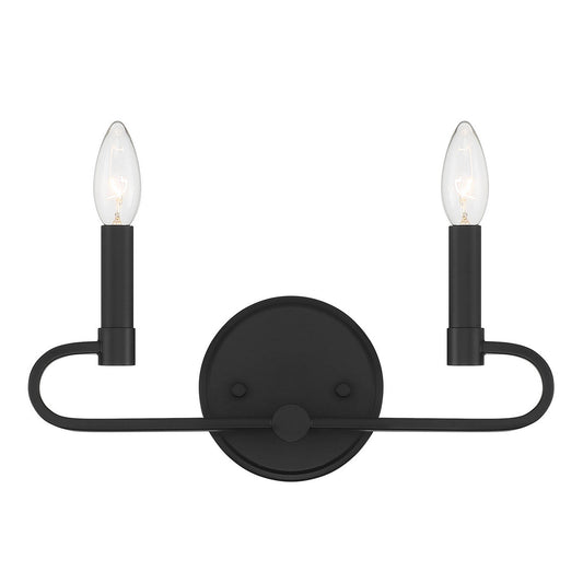 Summit Two Light Vanity in Matte Black