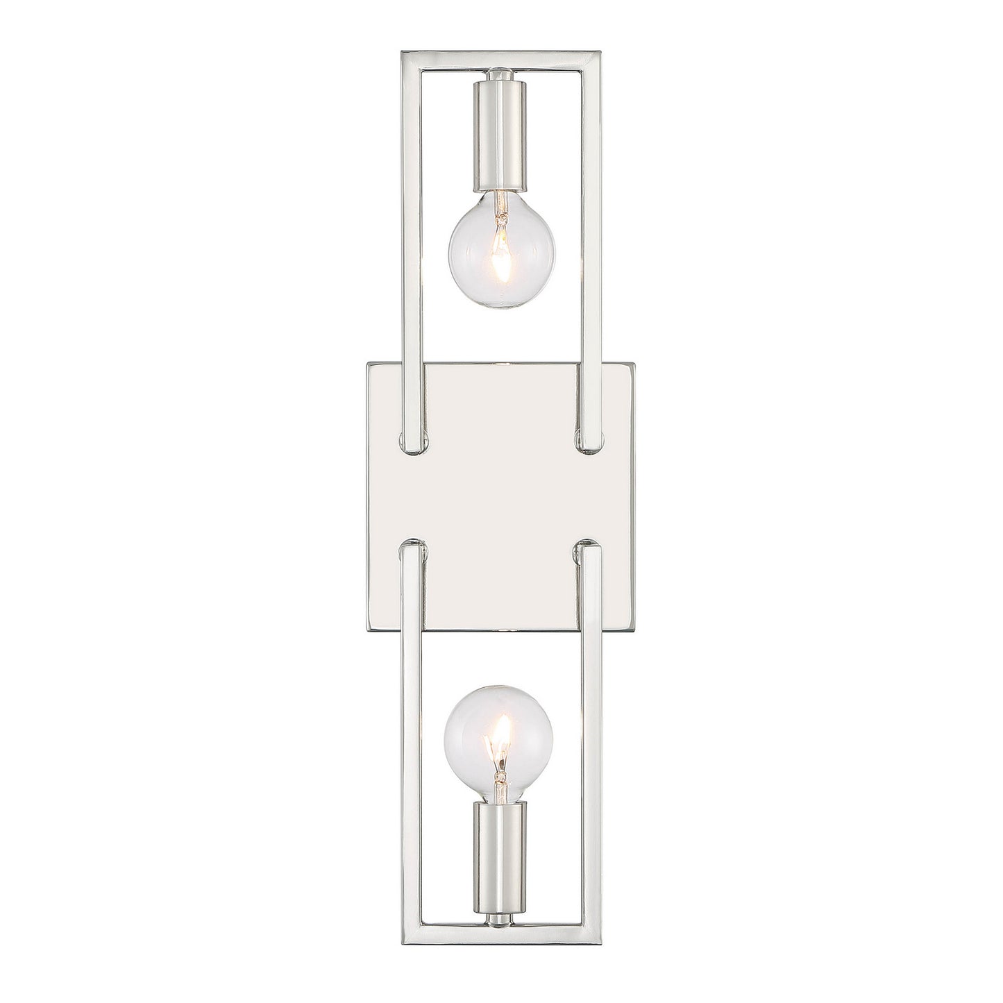 Finni Two Light Wall Sconce in Polished Nickel