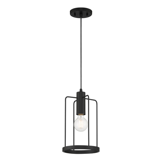 Tafo One Light Pendant in Matte Black
