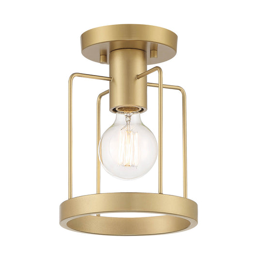 Tafo One Light Semi Flush Mount in Golden Mist