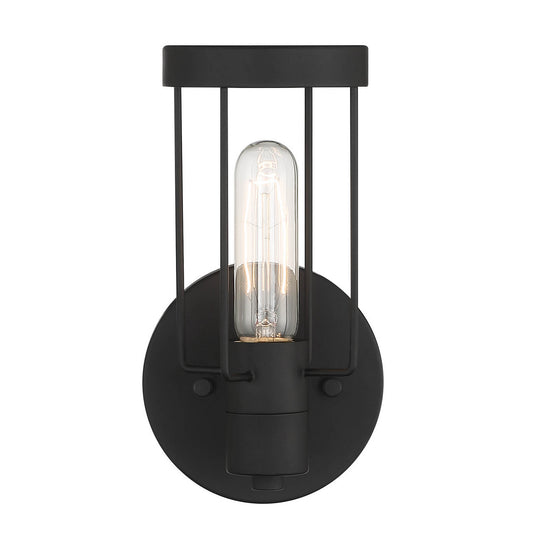 Tafo One Light Wall Sconce in Matte Black