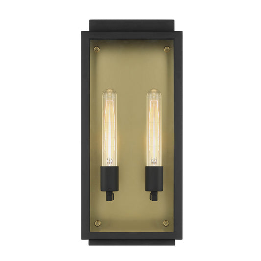 Twilight Two Light Wall Lantern in Black