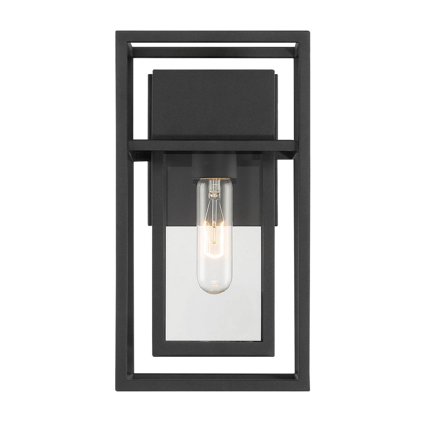 Burton One Light Wall Lantern in Black