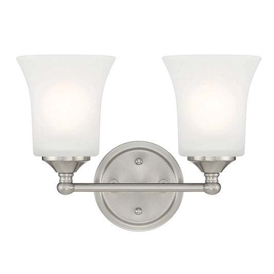 Bronson Two Light Vanity in Brushed Nickel