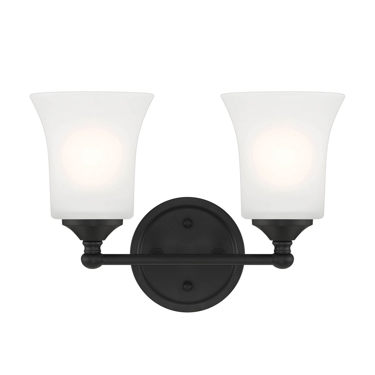 Bronson Two Light Vanity in Matte Black