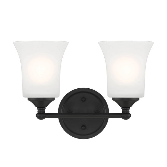 Bronson Two Light Vanity in Matte Black
