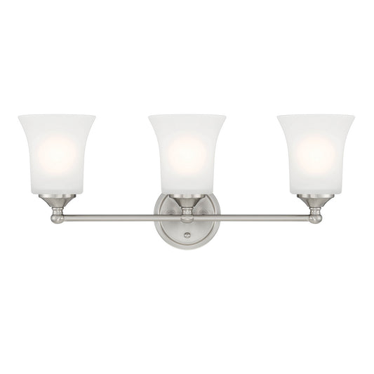 Bronson Three Light Vanity in Brushed Nickel
